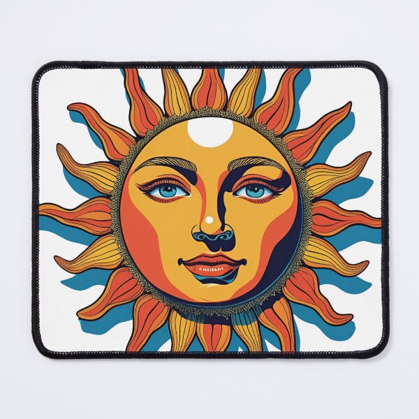 Item preview, Sun with a face (retro 70s style summer) designed and sold by catcurio.