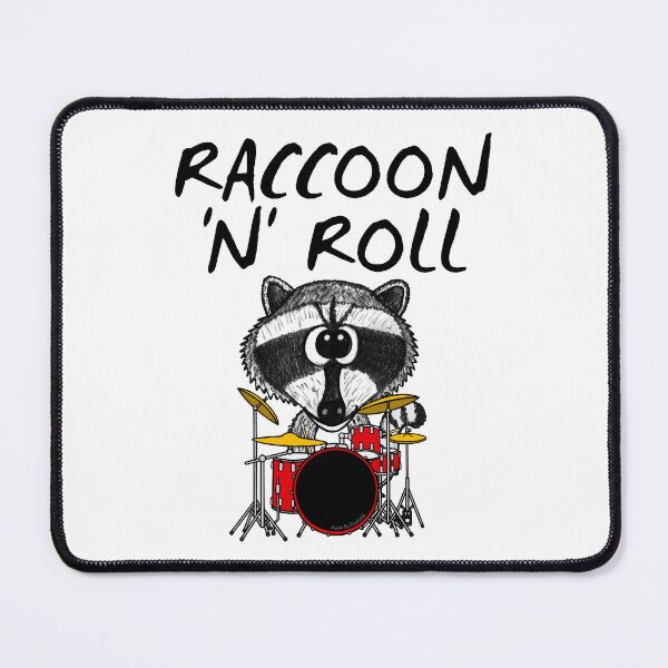Item preview, Raccoon 'N' Roll, Drummer Drum Teacher Musician Funny designed and sold by doodlerob.