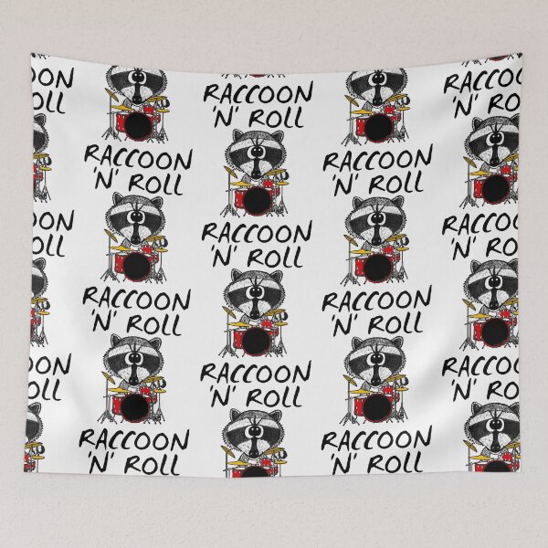 Item preview, Raccoon 'N' Roll, Drummer Drum Teacher Musician Funny designed and sold by doodlerob.