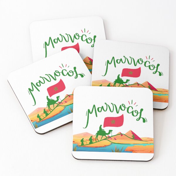 Item preview, Morocco Desert Camel Travel – Moroccan Flag & Sahara Landscape designed and sold by chanshoping.