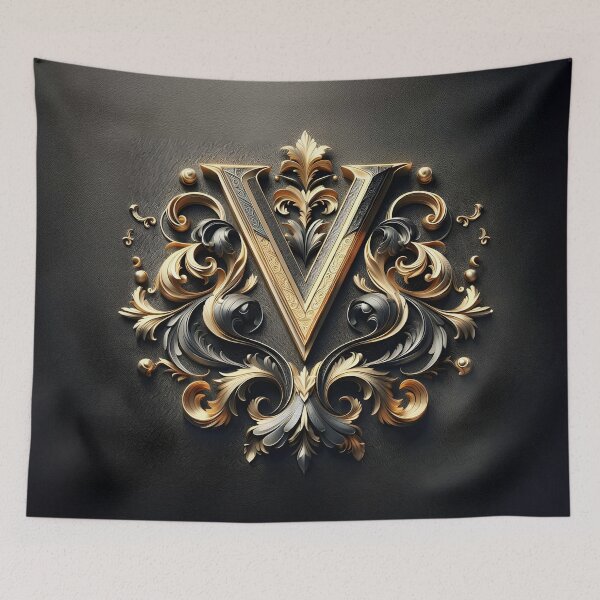 Item preview, Amazing V Letter Design, Stylish Alphabet Art, Unique Monogram Graphic, Modern Initial V designed and sold by RevGens.