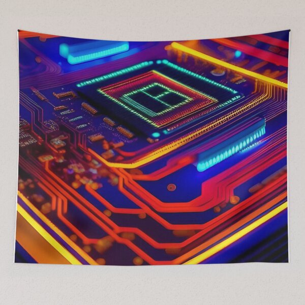 Item preview, Digital Tech Red Abstract Art designed and sold by Esterlane.