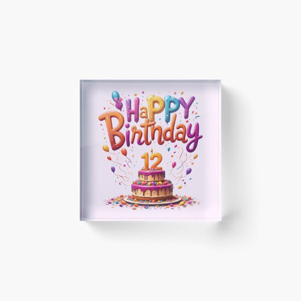 Item preview, Cute Happy 12th Birthday designed and sold by Itsheartshop.