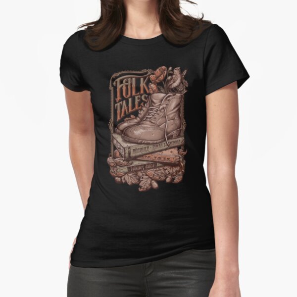 FOLK TALES - Vintage colors Fitted T-Shirt