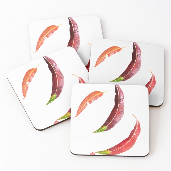 Item preview, 'Three leaves' reds, oranges, green and yellow designed and sold by Andykinoz.