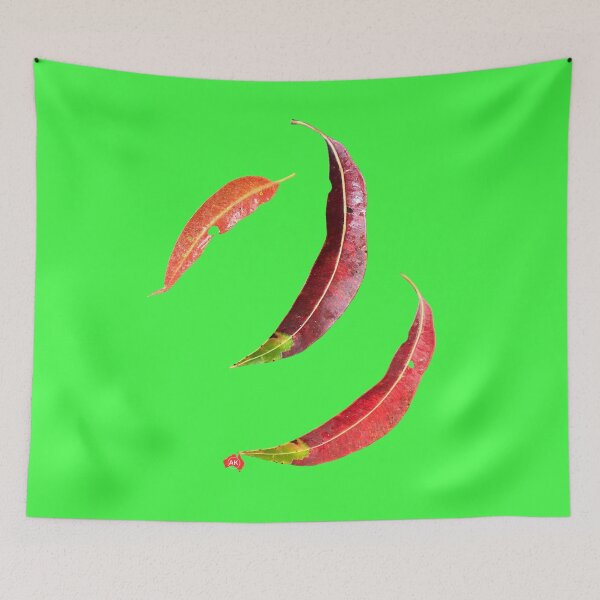Item preview, 'Three leaves' reds, oranges, green and yellow designed and sold by Andykinoz.