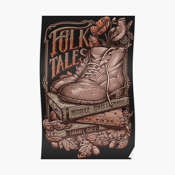 FOLK TALES - Vintage colors Poster