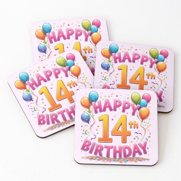 Aperçu de l'œuvre Joyeux 14e anniversaire mignon créée et vendue par Itsheartshop.