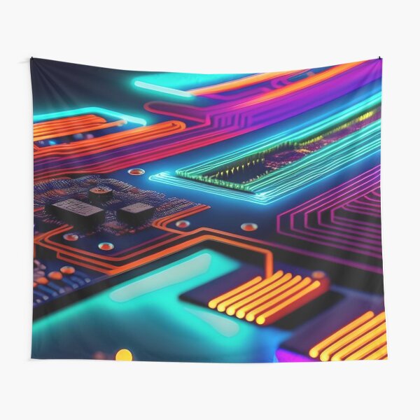 Item preview, Colorful Digital Tech Abstract Art designed and sold by Esterlane.