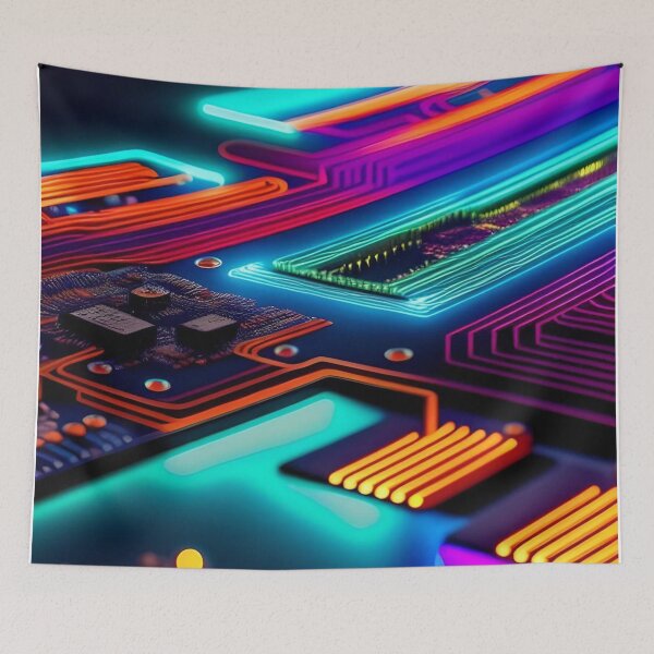 Item preview, Colorful Digital Tech Abstract Art designed and sold by Esterlane.
