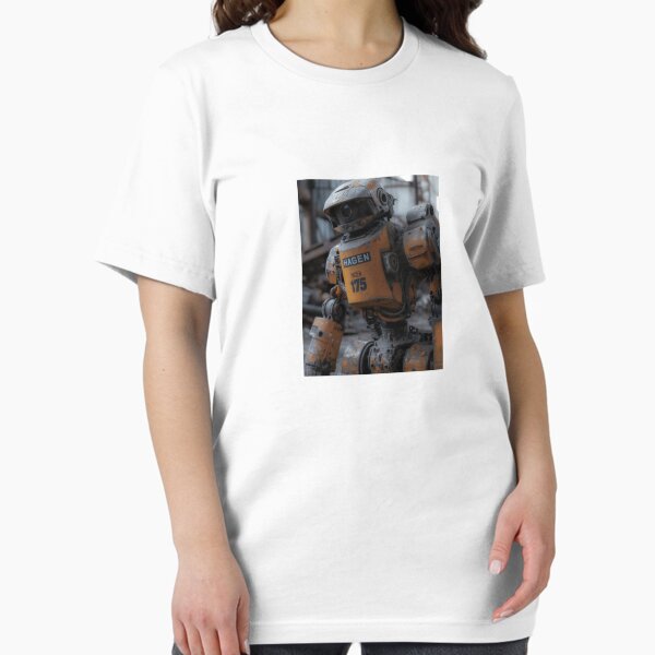 Item preview, weathered robot stands in a dilapidated industrial setting designed and sold by Robertnuji.