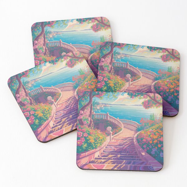 Item preview, Seaside landscape with a stone staircase. designed and sold by Lilashakti ⭐️ ⭐️ ⭐️ ⭐️ ⭐️.