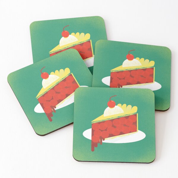 Item preview, Cherry Pie – Retro Dessert Illustration  designed and sold by littleclyde.