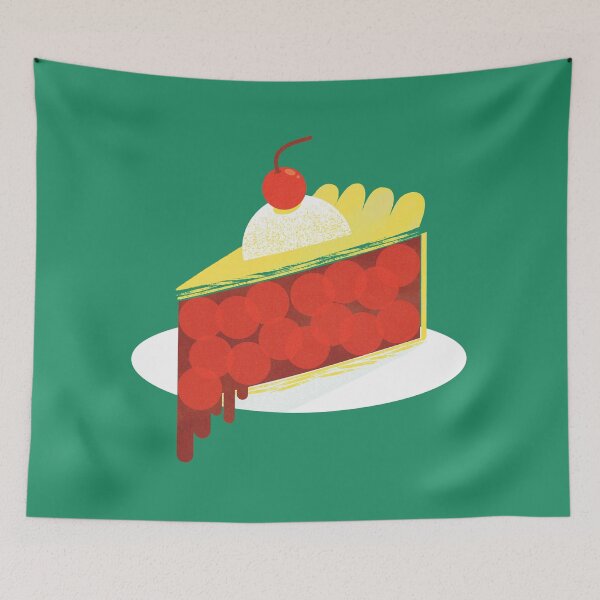 Item preview, Cherry Pie – Retro Dessert Illustration  designed and sold by littleclyde.