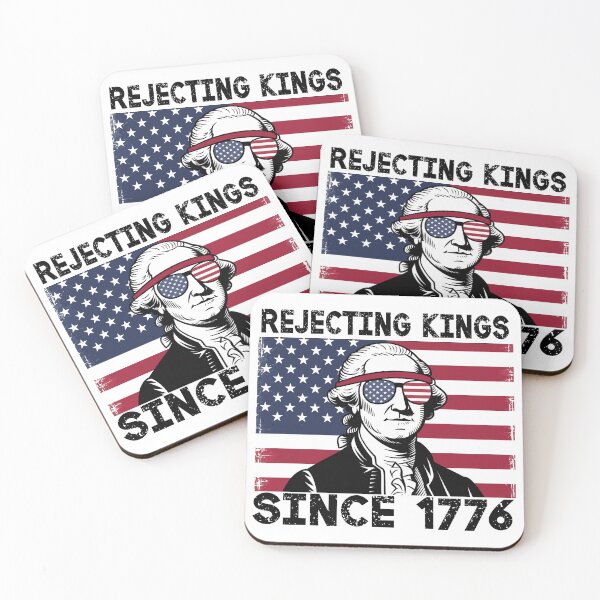 Item preview, Rejecting Kings Since 1776 Patriotic USA Flag 4th Of July designed and sold by ZANNIX.