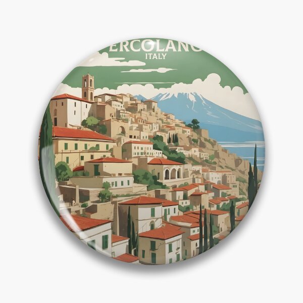 Item preview, Ercolano Italy Vintage Poster Tourism  designed and sold by TravelersGems.
