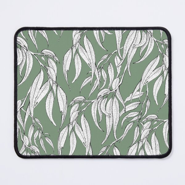 Item preview, Hand-drawn Eucalyptus Leaves on Green designed and sold by Nadya Neklioudova.