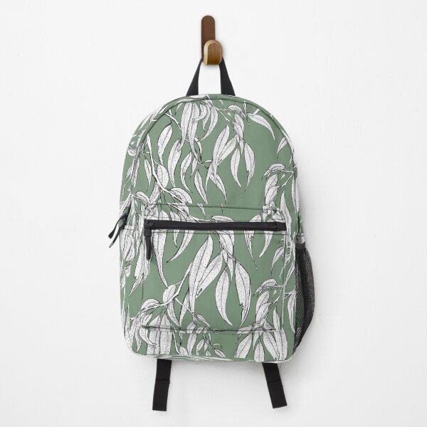 Item preview, Hand-drawn Eucalyptus Leaves on Green designed and sold by Nadya Neklioudova.
