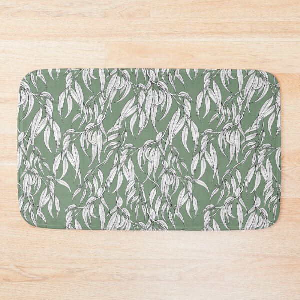 Item preview, Hand-drawn Eucalyptus Leaves on Green designed and sold by Nadya Neklioudova.