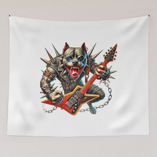 Item preview, Dog playing a guitar, a real rocker designed and sold by LoneAngel.