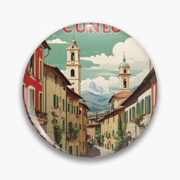 Item preview, Cuneo Italy Vintage Poster Tourism  designed and sold by TravelersGems.