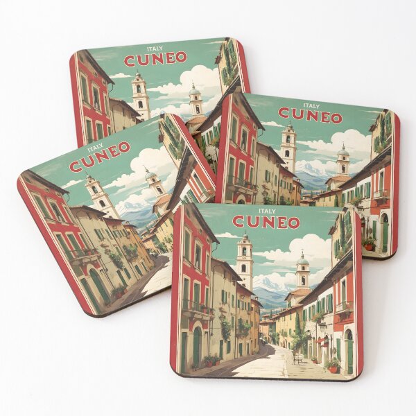 Item preview, Cuneo Italy Vintage Poster Tourism  designed and sold by TravelersGems.