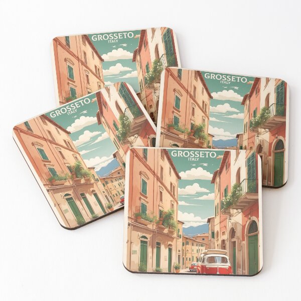 Item preview, Grosseto Italy Vintage Poster Tourism  designed and sold by TravelersGems.