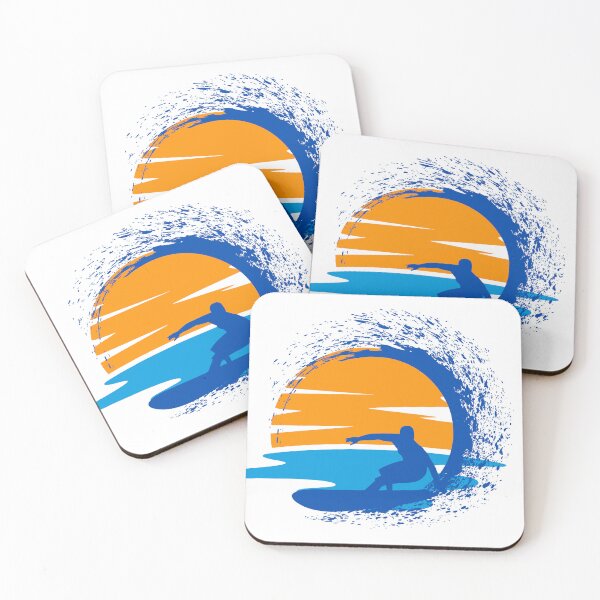 Item preview, Surfer Sunset Wave Silhouette – Beach Surf Art at Dusk designed and sold by chanshoping.