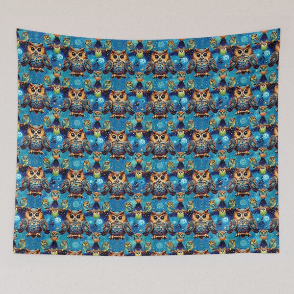 Item preview, Owls Seamless Pattern designed and sold by Korral.