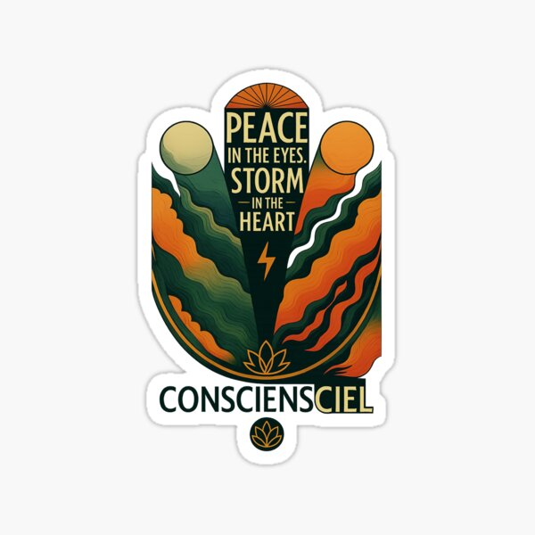 Vista previa del artículo con la obra «PAZ EN LOS OJOS. TORMENTA EN EL CORAZÓN – CONSCIENTE», diseñado y vendido por CONSCIENSCIEL.