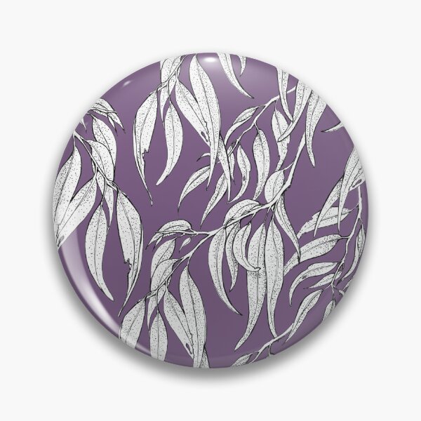 Item preview, Hand-drawn Eucalyptus Leaves on Purple designed and sold by Nadya Neklioudova.