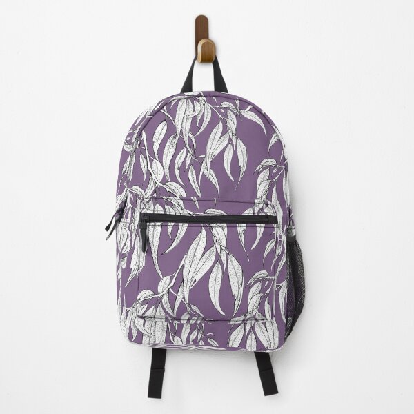 Item preview, Hand-drawn Eucalyptus Leaves on Purple designed and sold by Nadya Neklioudova.