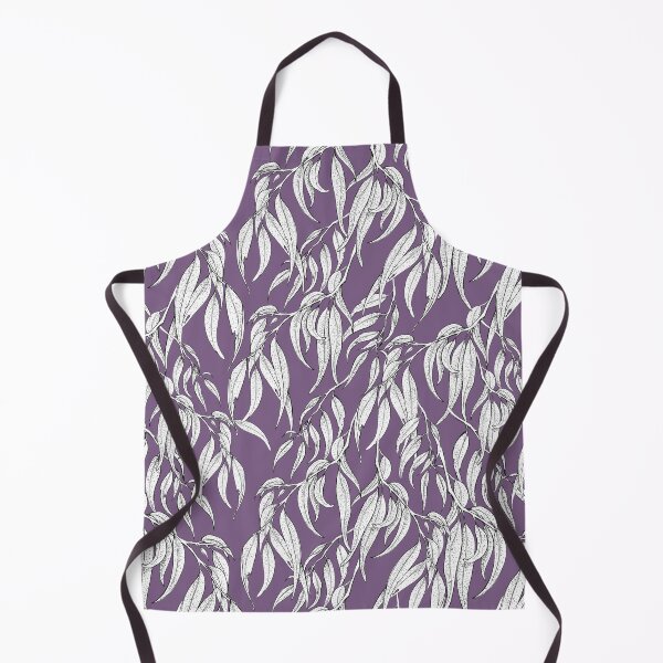 Item preview, Hand-drawn Eucalyptus Leaves on Purple designed and sold by Nadya Neklioudova.