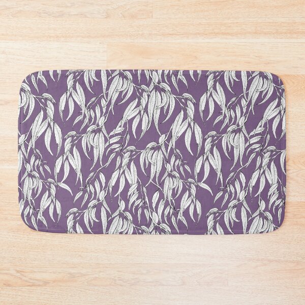 Item preview, Hand-drawn Eucalyptus Leaves on Purple designed and sold by Nadya Neklioudova.