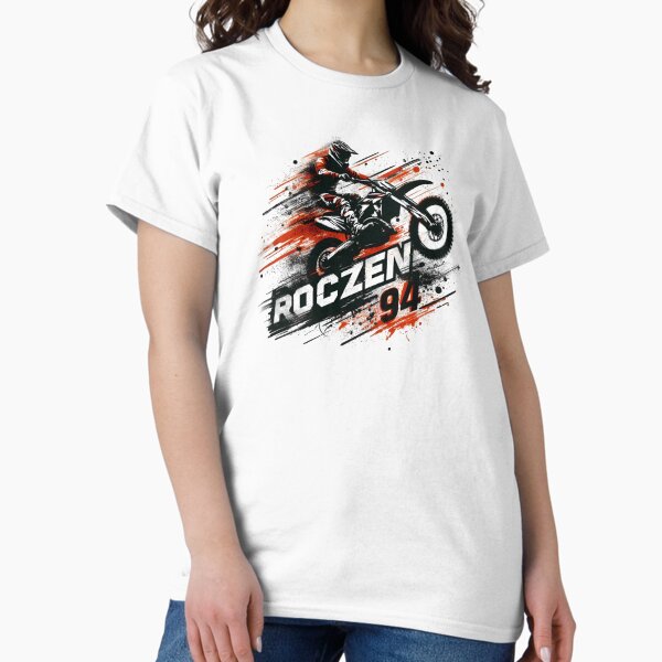 Item preview, ROCZEN 94 – Grunge Motocross Whip Silhouette designed and sold by Aetspire tees.