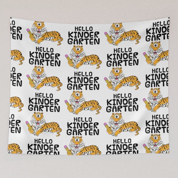 Item preview, Hello Kindergarten Tiger, Elementary Teacher, Back To School designed and sold by doodlerob.