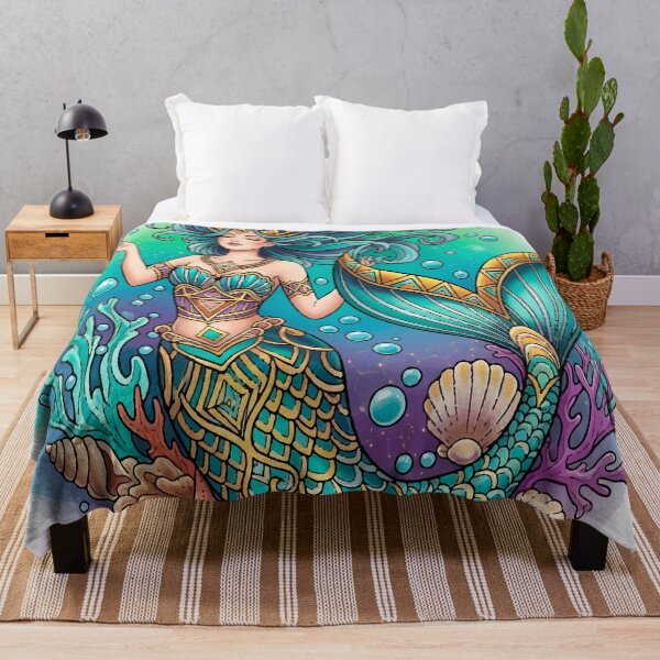 Item preview, Sirena Moderna – Ilustración Tatuaje Colorido y Ornamental designed and sold by Ojo de Lilith.