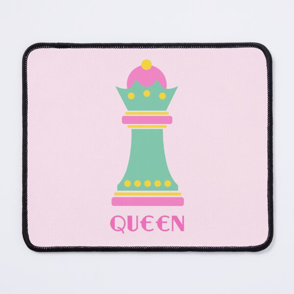 Item preview, Colourful Queen Chess Piece Pink, Yellow and Mint Green designed and sold by Pinkdeer Designs.