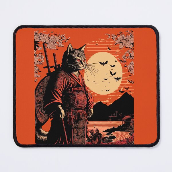 Item preview, Ukiyo e Samurai Cat 2 designed and sold by TheSamuraiCat.