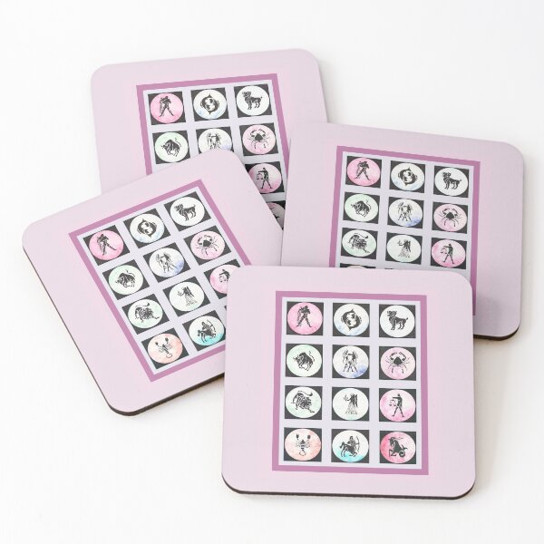 Item preview, Twelve Zodiac Signs - watercolor and ink designed and sold by Annie Mason Art.