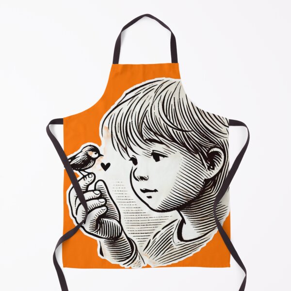 Item preview, Whispers of Innocence – Child and Bird Emotional Sketch Art designed and sold by Just Meaningful.