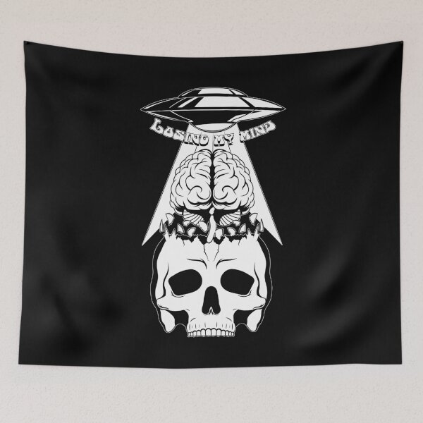 Item preview, Losing my Mind | a UFO Stealing a Brain from a Skull designed and sold by ProdbyNiECO.