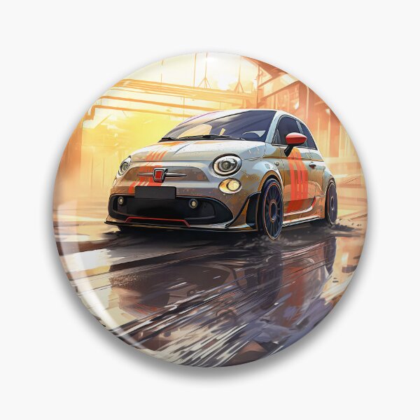 Item preview, Aggressive Hatchback Car Reflected On Shiny Industrial Workshop Surface designed and sold by RevUpDesign.