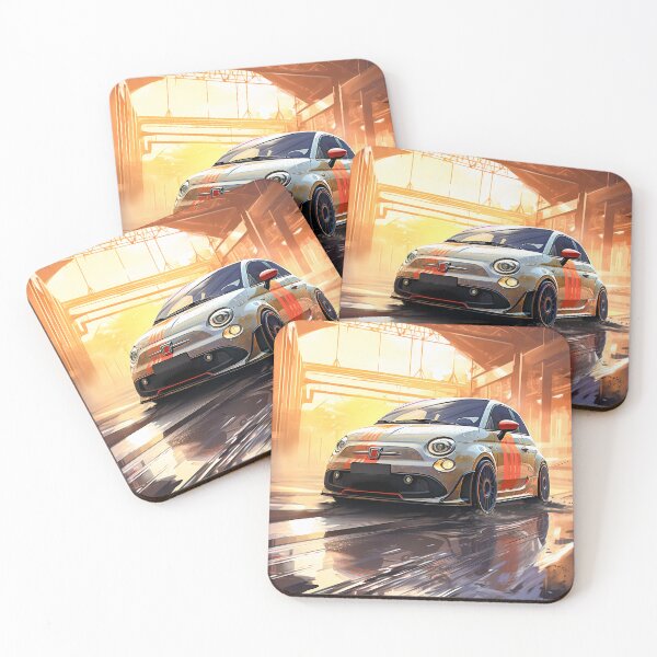 Item preview, Aggressive Hatchback Car Reflected On Shiny Industrial Workshop Surface designed and sold by RevUpDesign.