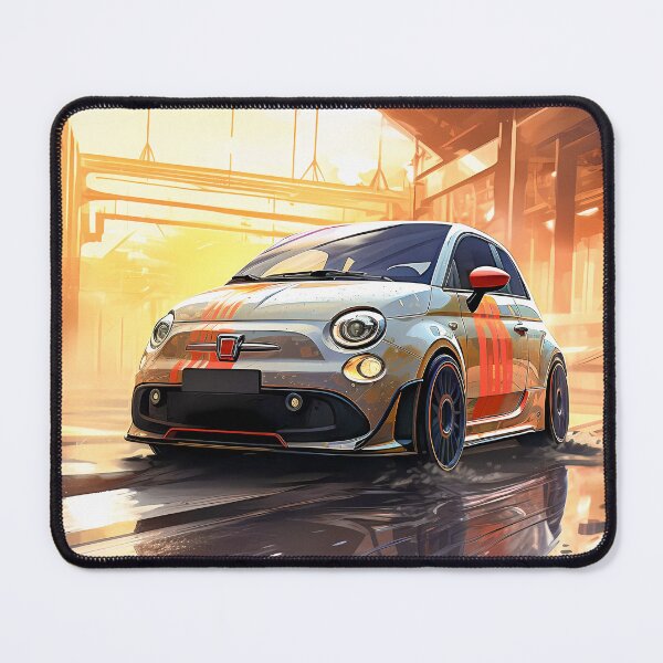 Item preview, Aggressive Hatchback Car Reflected On Shiny Industrial Workshop Surface designed and sold by RevUpDesign.