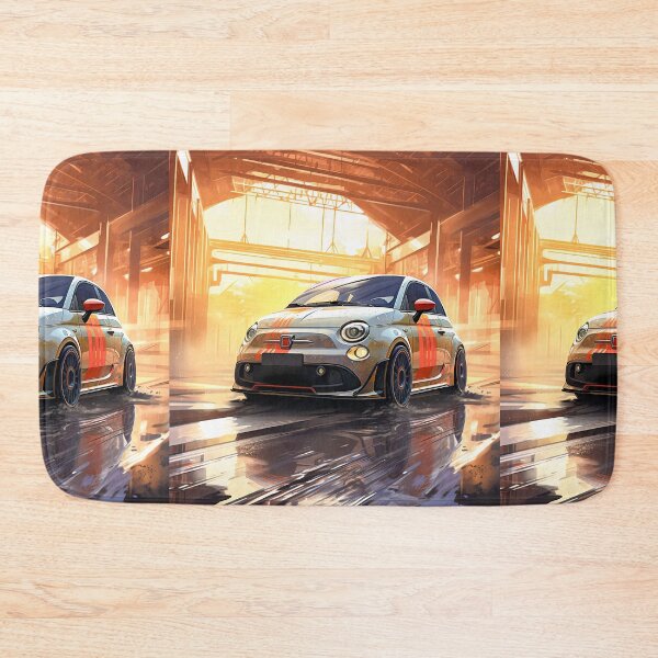 Item preview, Aggressive Hatchback Car Reflected On Shiny Industrial Workshop Surface designed and sold by RevUpDesign.