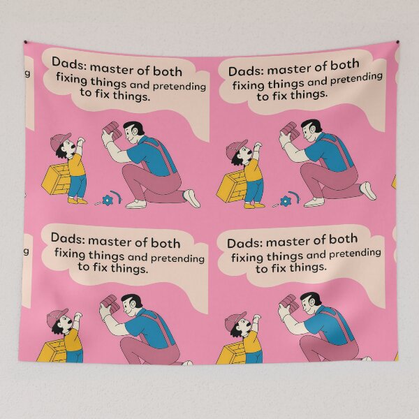 Item preview, Dad’s Pretend Fixes With Child designed and sold by ART ATTACK ZONE.