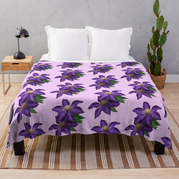 Item preview, Purple Clematis in the Rain designed and sold by Susan Savad.