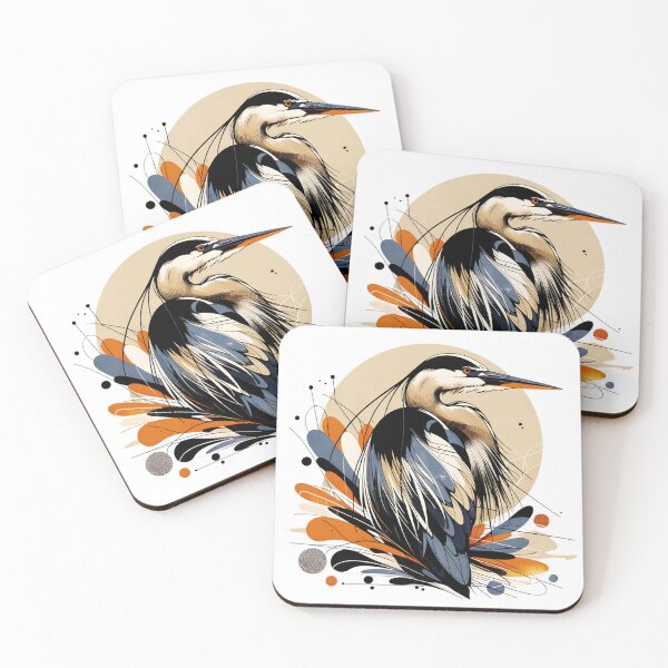 Item preview, Abstract Great Blue Heron Portrait designed and sold by TheAnimalZ00.