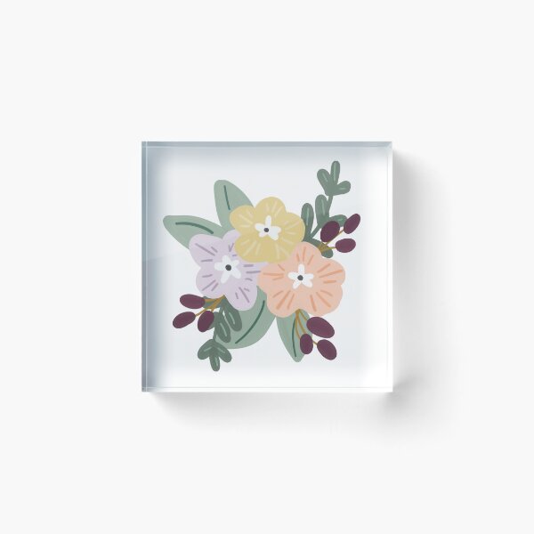Artikelvorschau, Aufkleber mit gemaltem Blumenmuster entworfen und verkauft von sophsmaries.